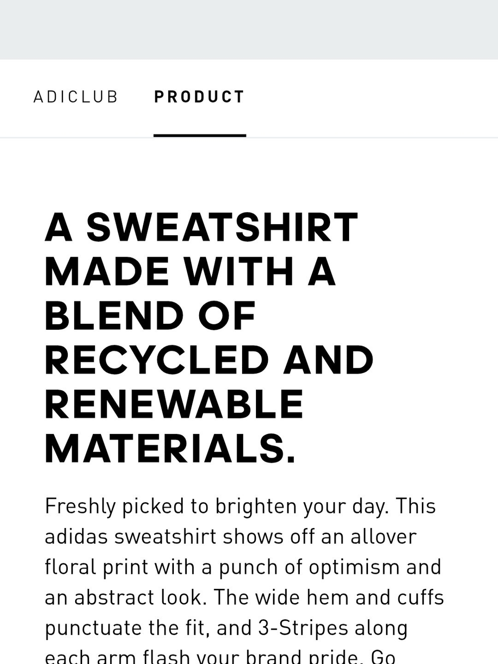 Adidas Floral 3-Stripes Fleece Crewneck Sweatshirt Women's Size Small - Picture 12 of 12